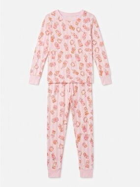 In My Jammers Coffee Print Bamboo Pajama Set (Size 2T)